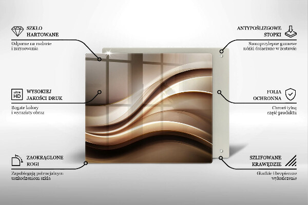 Sklenená doska na krájanie Abstrakcia jemné línie