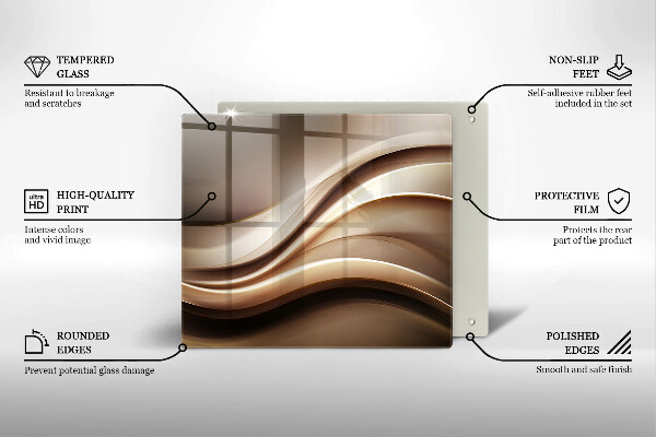 Sklenená doska na krájanie Abstrakcia jemné línie