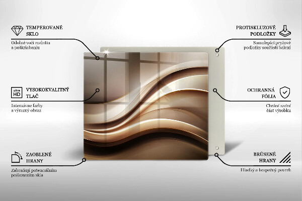 Sklenená doska na krájanie Abstrakcia jemné línie