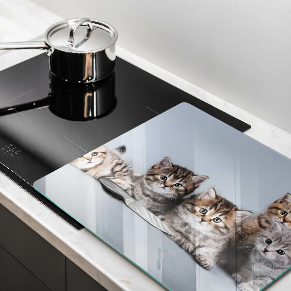 Sklenená doska na krájanie Sladké mačiatka