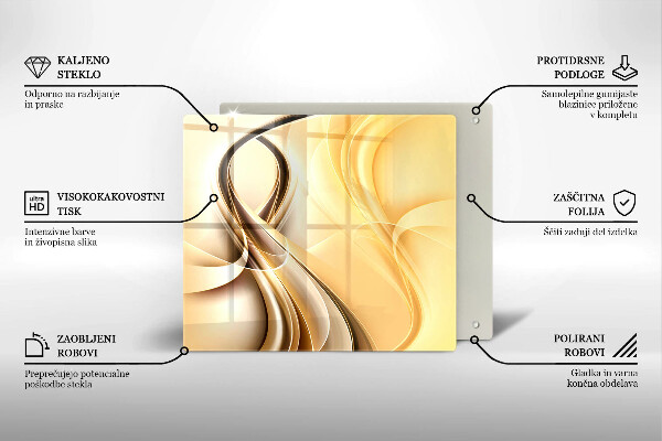 Sklenená doska na krájanie Abstrakcia dymu