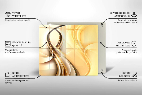 Sklenená doska na krájanie Abstrakcia dymu