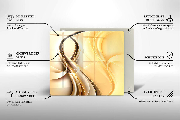 Sklenená doska na krájanie Abstrakcia dymu