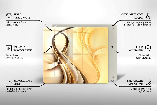 Sklenená doska na krájanie Abstrakcia dymu