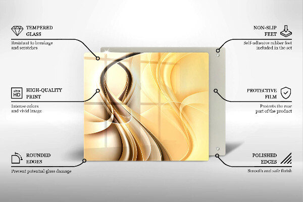 Sklenená doska na krájanie Abstrakcia dymu