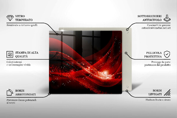 Sklenená doska na krájanie Moderná abstrakcia