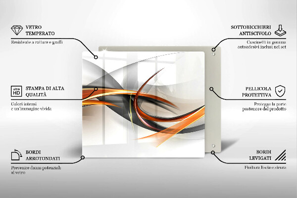 Sklenená doska na krájanie Moderné tvary
