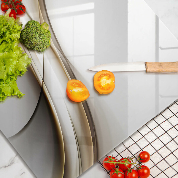 Sklenená doska na krájanie Mäkké línie abstrakcie