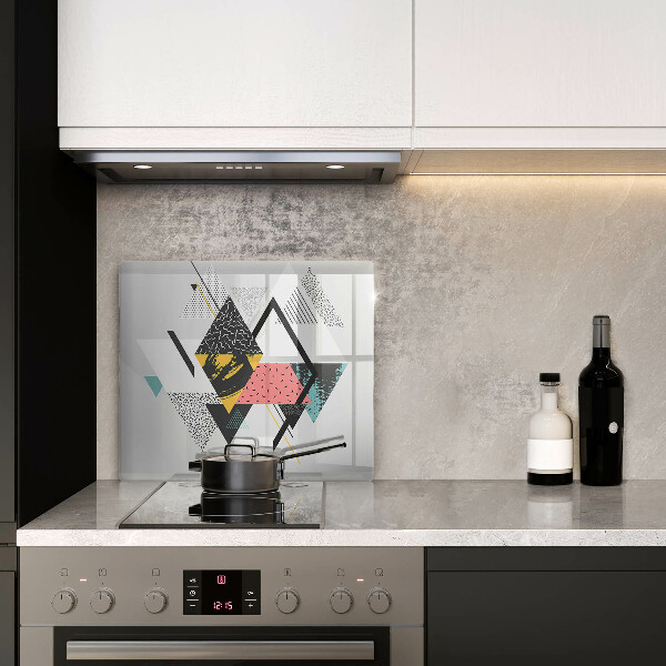 Sklenená doska na krájanie Abstraktné trojuholníky