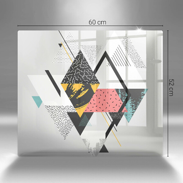 Sklenená doska na krájanie Abstraktné trojuholníky