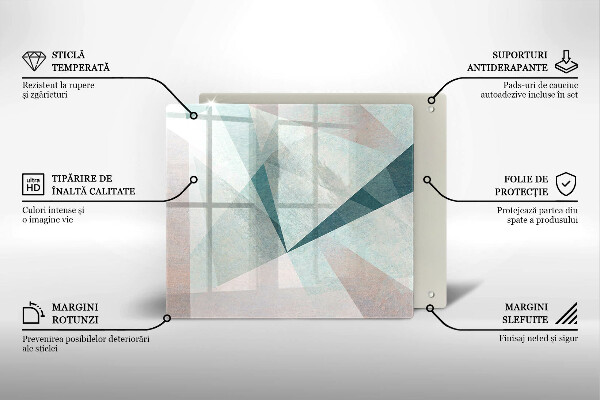 Sklenená doska na krájanie Ostrá abstrakcia