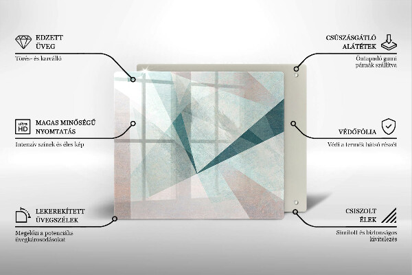 Sklenená doska na krájanie Ostrá abstrakcia