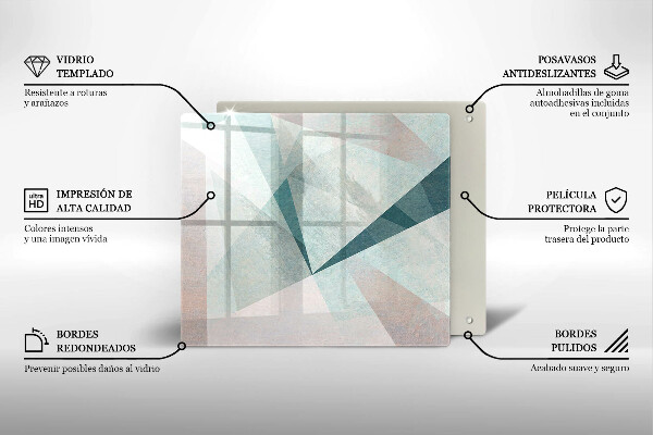 Sklenená doska na krájanie Ostrá abstrakcia