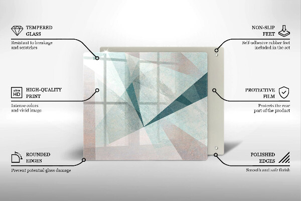 Sklenená doska na krájanie Ostrá abstrakcia