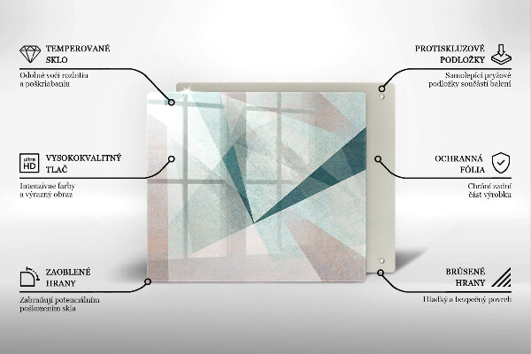 Sklenená doska na krájanie Ostrá abstrakcia