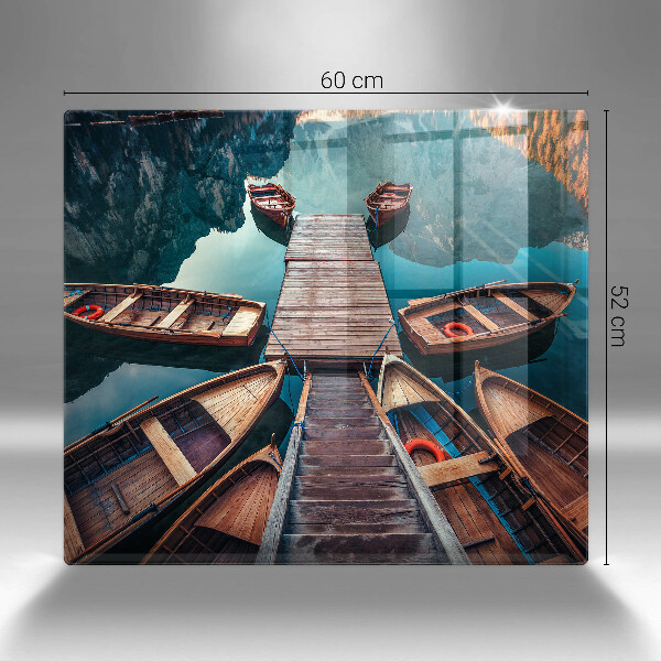 Sklenená doska na krájanie Lode na jazere