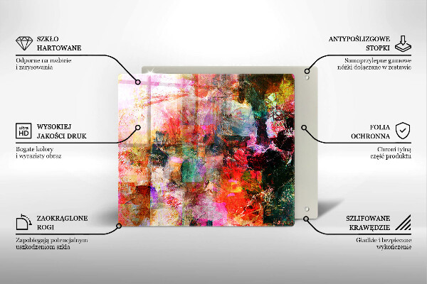 Sklenená doska na krájanie Maľovanie abstrakcie