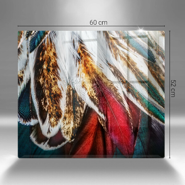 Sklenená doska na krájanie Boho vtáčie perie