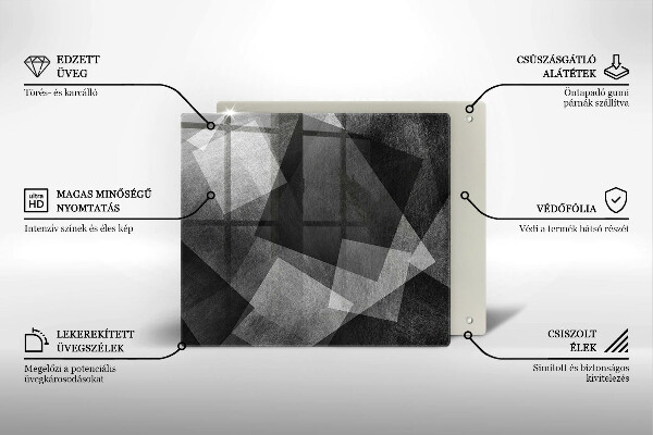 Sklenená doska na krájanie Geometrická abstrakcia