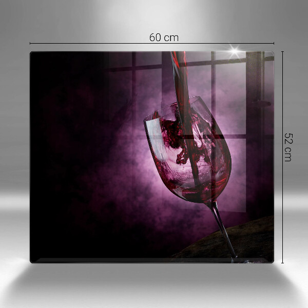 Sklenená doska na krájanie Pohár vína