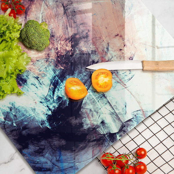 Sklenená doska na krájanie Maľovaná abstrakcia