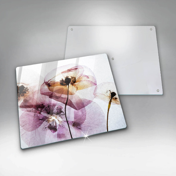Sklenená doska na krájanie Jemné kvety