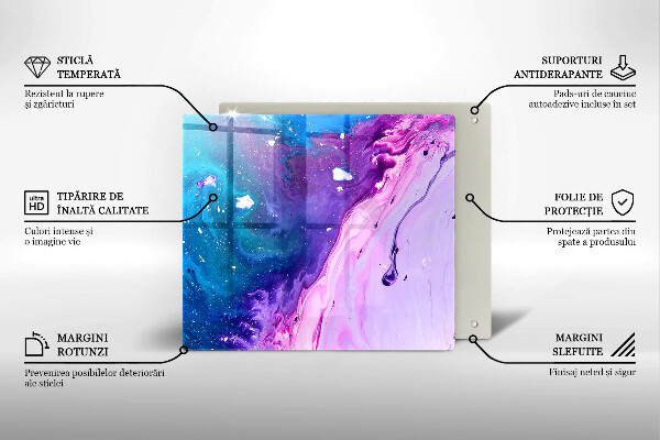 Sklenená doska na krájanie Abstrakce atramenty