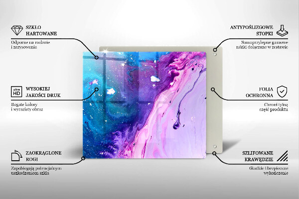 Sklenená doska na krájanie Abstrakce atramenty