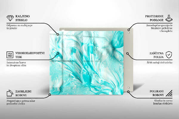 Sklenená doska na krájanie Abstrakcia farby