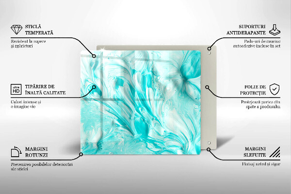 Sklenená doska na krájanie Abstrakcia farby