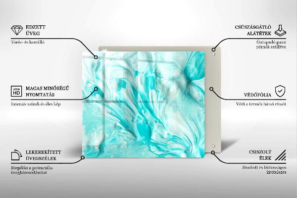 Sklenená doska na krájanie Abstrakcia farby