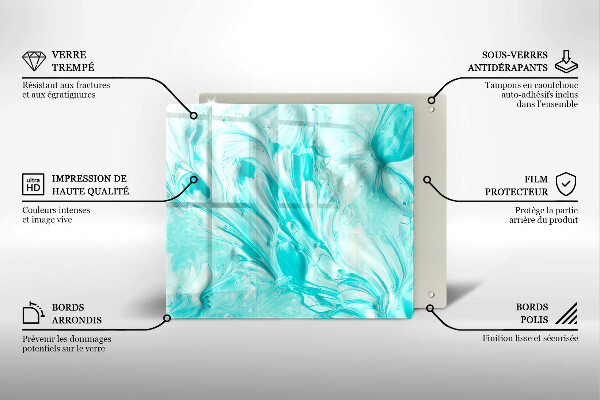 Sklenená doska na krájanie Abstrakcia farby