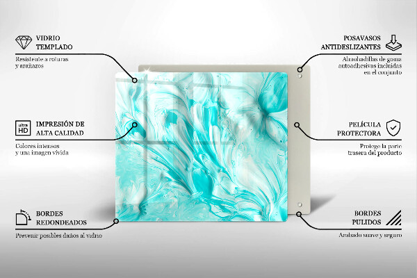 Sklenená doska na krájanie Abstrakcia farby