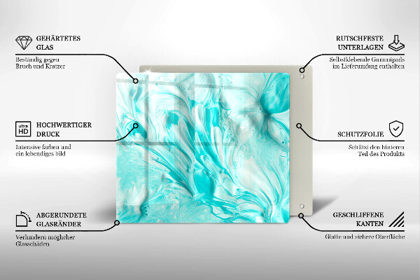 Sklenená doska na krájanie Abstrakcia farby