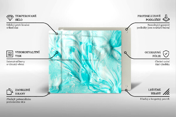 Sklenená doska na krájanie Abstrakcia farby