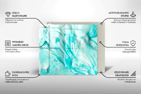 Sklenená doska na krájanie Abstrakcia farby