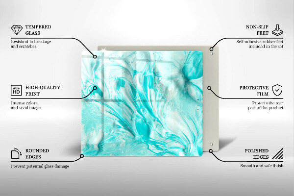 Sklenená doska na krájanie Abstrakcia farby