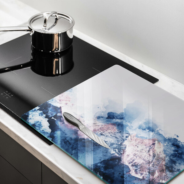 Sklenená doska na krájanie Abstraktné maľované hory