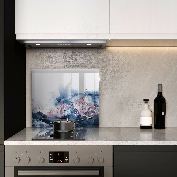 Sklenená doska na krájanie Abstraktné maľované hory