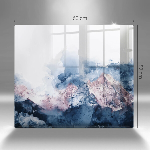 Sklenená doska na krájanie Abstraktné maľované hory