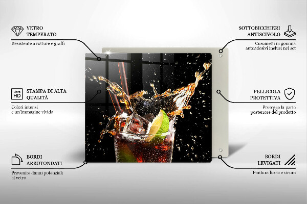 Sklenená doska na krájanie Pite s ľadom