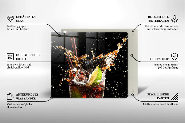 Sklenená doska na krájanie Pite s ľadom