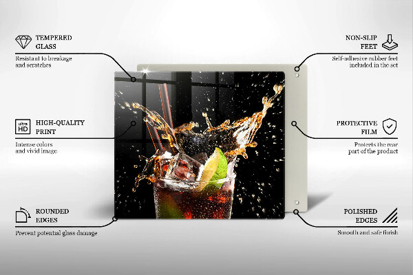 Sklenená doska na krájanie Pite s ľadom