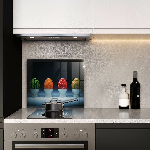 Sklenená doska na krájanie Abstraktné ovocné vajcia