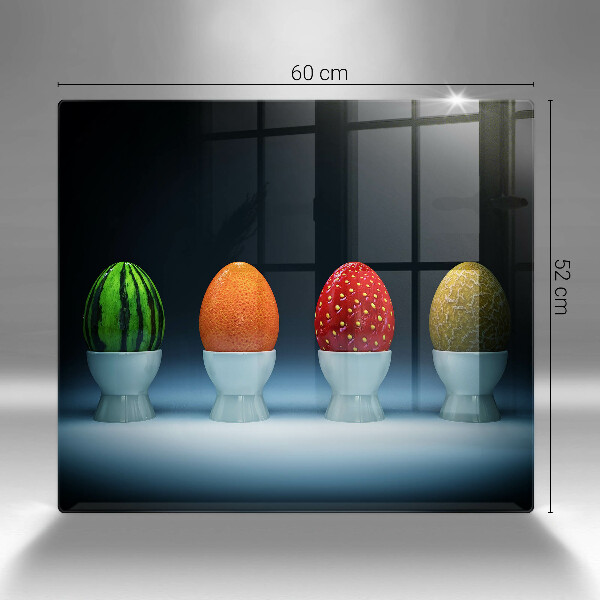 Sklenená doska na krájanie Abstraktné ovocné vajcia