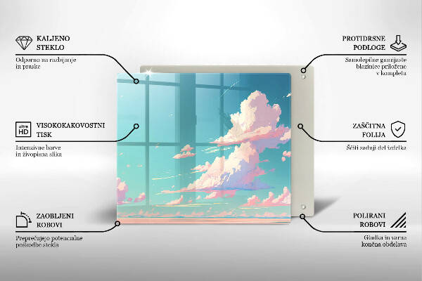 Sklenená doska na krájanie Rozprávkové nebo