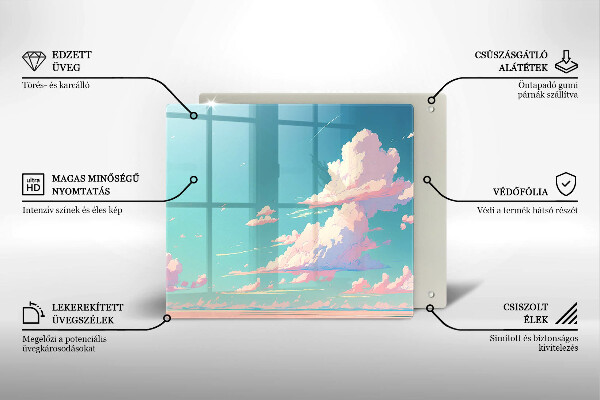 Sklenená doska na krájanie Rozprávkové nebo
