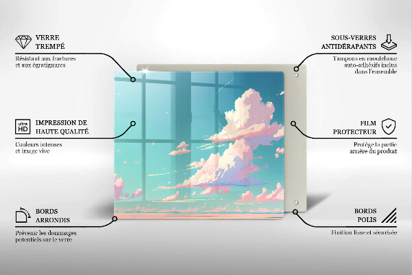 Sklenená doska na krájanie Rozprávkové nebo