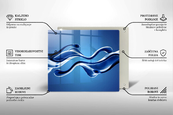 Sklenená doska na krájanie Abstrakcia tekutín