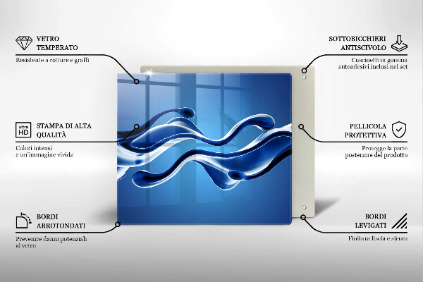 Sklenená doska na krájanie Abstrakcia tekutín